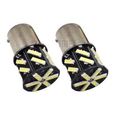 Imagem de Par Lâmpada Forte De Led 1 Polo 1156 Com 18 Leds 12v Carro - Genérico