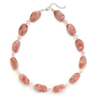 Imagem de Errally Gargantilha de contas grossas para mulheres, colar de contas grandes, bijuterias, presentes para ela, Resina, Sem Pedra Preciosa