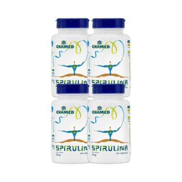 Imagem de Kit 4x Vitamina Spirulina 550mg 100 Cps - CHAMEL