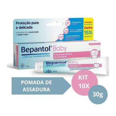 Imagem de Kit Com 10 Cremes Pomada De Assadura 30Gr Cada - Bepantol