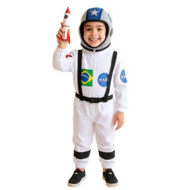 Imagem de Fantasia Infantil Astronauta com Capacete Estampado NASA - anjo da mam