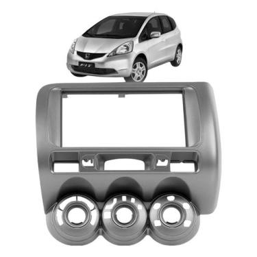 Imagem de Moldura para central multimidia mp5 9 pol 2 din honda fit 2004 a 2008 