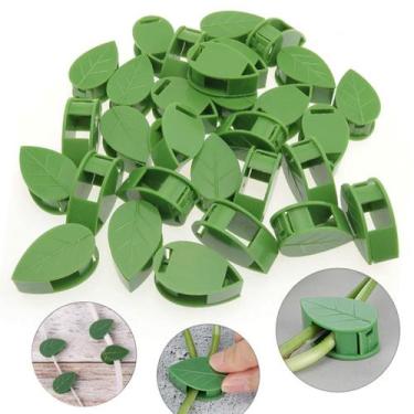 Imagem de Kit 20 Folhas Clips Adesivos Fixação Parede Suporte Plantas - genérica