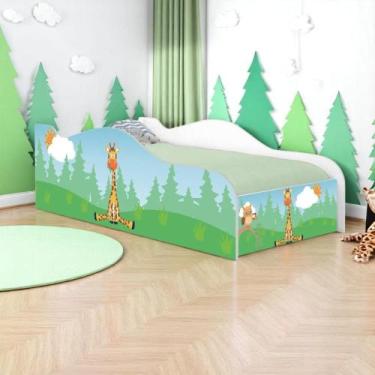 Imagem de Mini Cama Fun Girafa e Coruja Infantil Com Colchão - CASA H