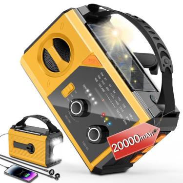 Imagem de Rádio de emergência BAYTWA 20000mAh 74000mWh com bateria solar