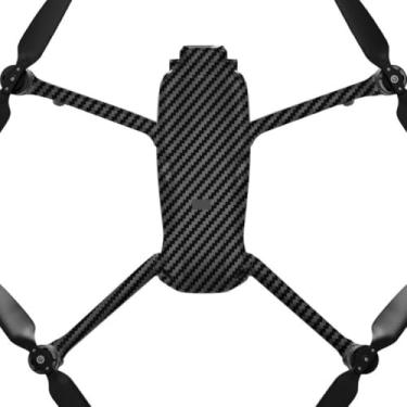 Imagem de AIR3S Película de vinil antiarranhões para câmera para DJI Air 3S Body Acessórios Protetor Revestimento (Fibra de Carbono Preto)