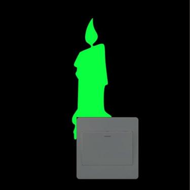 Imagem de Rrlihjgu Adesivos de parede para crianças | Luminous Light Switch Decalques | Adesivos de botão de interruptor de luz para decoração de parede de sala de estar e quarto