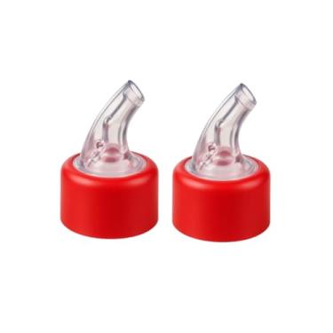 Imagem de 2x Bico Dosador De Azeite Vinagre 30mm P/Garrafas de 250ml e 500ml VERMELHO
