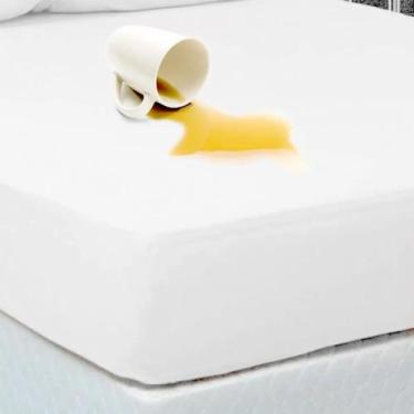 Imagem de Protetor Colchão Solteiro Camesa Slip Impermeável Branco