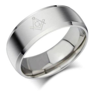 Imagem de Anel Titânio Maçom Maçônico Maçonaria 8mm - Judith Joias, 21