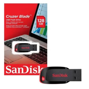 Imagem de Pen Drive Sandisk Cruzer Blade Sdcz50 128GB.