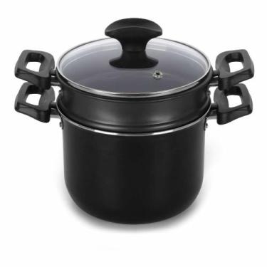 Imagem de Cuscuzeira Cozi Vapore Indução 16 cm Multiflon Alumínio Antiaderente