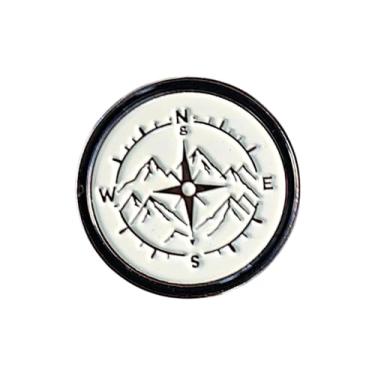 Imagem de Broche de esmalte macio de bússola de 3,15 cm – broches de lapela de marinheiro de trilha de escoteiro para mochilas, jaquetas, chapéus, roupas, bolsas, adolescentes, meninas, meninos, homens – botões