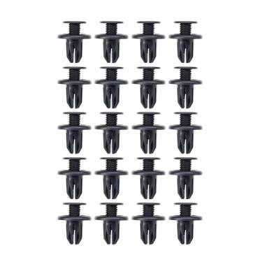 Imagem de HiSport 20 peças de clipes de retenção de para-choque dianteiro traseiro tipo empurrar capa de para-choque Fender Liner Fastener - Substitui 07130702966 91503-SP0-003 Compatível com BMW Honda Acura