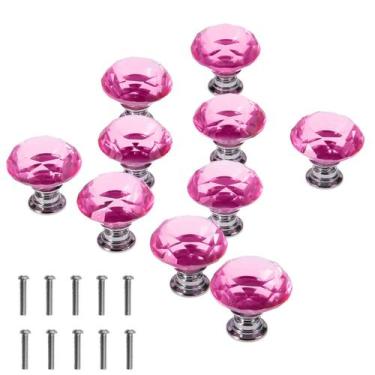 Imagem de Cabinet Knobs Pinshion Crystal Glass em forma de diamante, 30 mm, paco