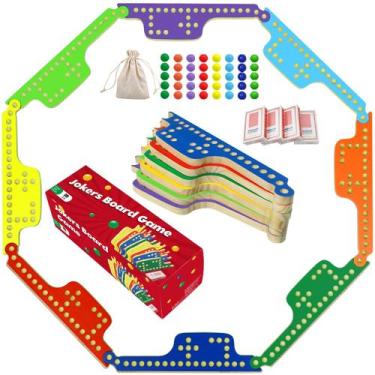 Imagem de Jogo de tabuleiro Medikaison Colorful Jokers and Marbles 2-8 jogadores