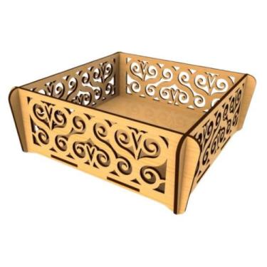 Imagem de Bandeja Com Detalhes Arabesco Em Mdf - LENOBRE