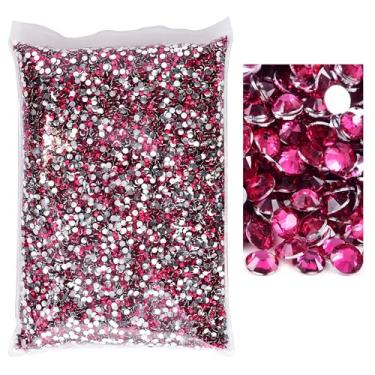Imagem de Blinginbox 25.000 peças de strass flatback, strass de resina não hotfix grande quantidade atacado para artesanato faça você mesmo, design criativo, roupas, maquiagem, arte de unhas (4 mm = 0,4 cm, Dk