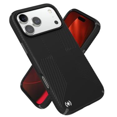 Imagem de Speck PRESIDIO2 Grip para iPhone 17 Pro Max, capa protetora fina, preta/cinza ardósia/branco