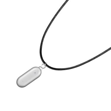 Imagem de yothchose Corrente de alça de pescoço compatível com cordão PLAUD NotePin, material de couro premium para gravadores de voz AI Plaud NotePin (preto)