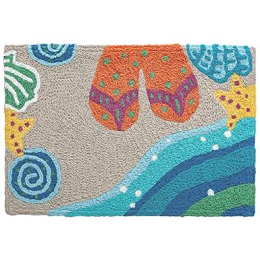 Imagem de Seaside Sandals Jellybean Accent Rug Beach Themed Rug 50.8 cm x 76.2 cm Capacho