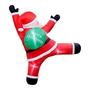 Imagem de UGPLM Decoração de quintal inflável de 6 pés para Papai Noel pendurado, decoração de Natal, gramado criativo, adereços gigantes para escalada, Papai Noel, Style B