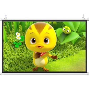 Imagem de Tela De Projetor Portátil 4k Hd 16: 9/4: 3 Tela De Projeção De Vídeo Dobrável Montada Na Parede Tela De Projeção De Acampamento Tela De Filme Para Quintal Doméstico Interno, 04:03:00, 72in