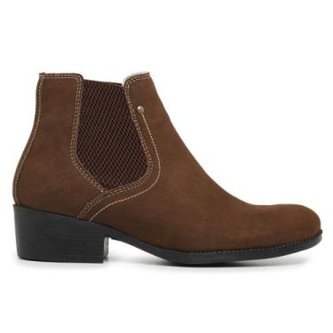 Imagem de Bota Feminina Texana Chelsea Couro Salto Baixo Country - Obstinate, Ca