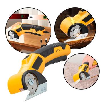 Imagem de Tesoura Elétrica Cortador de Tecido Rotativo circular multiuso