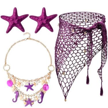 Imagem de Saia de crochê Cotwinter Halloween Mermaid Roxa