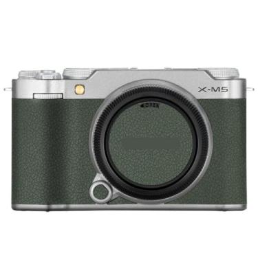 Imagem de X-M5 Adesivo para câmera antiarranhões Capa protetora de película protetora para FujiFilm X-M5 XM5 (transparente + couro verde)