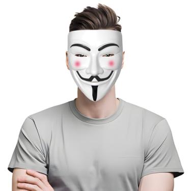 Imagem de Tohilkel V for Vendetta Hacker Mask, Guy Fawkes Masks for Halloween Party Cosplay Costume, Anonymous Guy Cosplay Party Mask