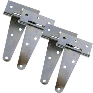 Imagem de Kit 2 Pares Dobradiça Leme para Portão Madeira Starfer 6 Polegadas