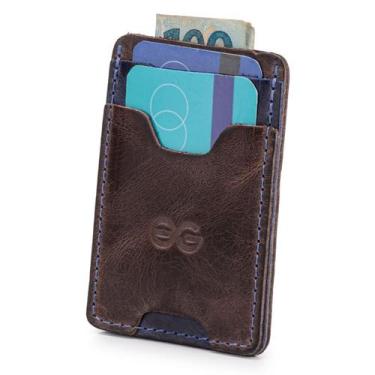 Imagem de Carteira Masculina Porta Cartão com Capa para cnh Couro Legítimo - Ell