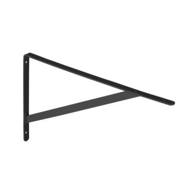 Imagem de PRAT.K Suporte Mão Francesa Leve Preto para Prateleira 50 cm – Estrutura Reforçada