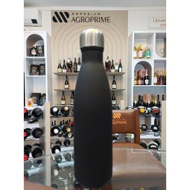 Imagem de Garrafa Térmica Inox, Design Clássico, Acabamento Matte Preto, 500 ml