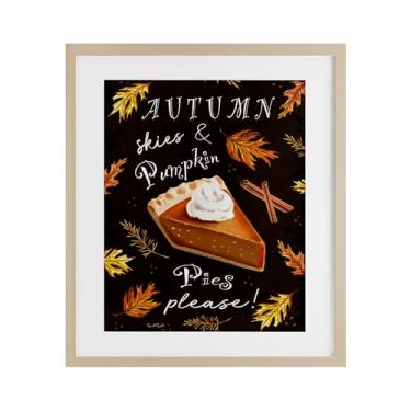 Imagem de Stupell Industries Impressão emoldurada Autumn Skies & Pumpkin Pies Birch Under Glass, design by Elizabeth Tyndall, 16 x 13