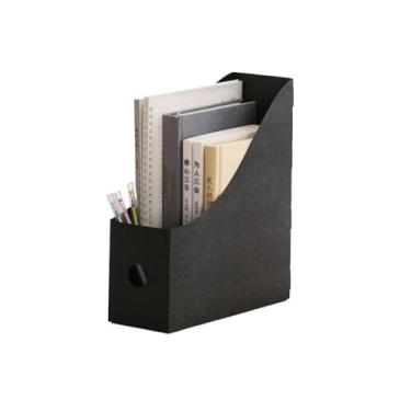 Imagem de Organizador de arquivos de mesa Organizador de arquivos mesa, suporte para documentos escritório para estudantes, prateleira ajustável, caixa armazenamento(Preto)