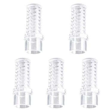 Imagem de Generic 5x Conector de mangueira de drenagem de aquário Conector de filtro de cesta de flores de acrílico Acessórios de substituição para pequenos sistemas de, Diâmetro Externo 25