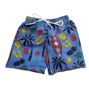 Imagem de Bermuda Infantil Menino - Estacoes da moda , Azul praia, 4