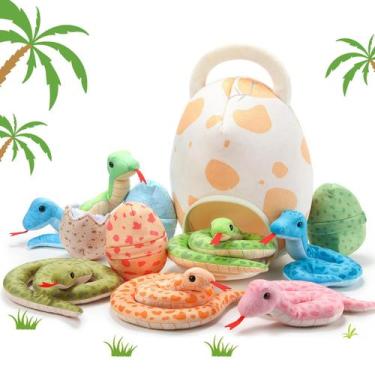 Imagem de Conjunto de brinquedos de pelúcia Stuffed Animal Snake HyDren 12 peças