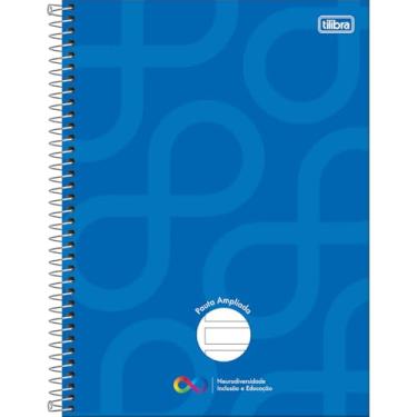 Imagem de Tilibra - Caderno Pauta Ampliada Universitário Capa Dura Tilibra Neuro 80 Folhas - Azul Claro