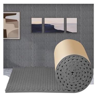 Imagem de Isolamento Acústico De Isolamento Acústico Espuma De 3 Cm De Espessura Som De Estúdio Acústico Resistente Ao Fogo Painéis De Amortecimento De Som Autoadesivo Caixa De Ovo T, Gray, 40m