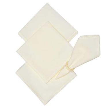 Imagem de Guardanapo Mesa Posta 100% Algodão Bainha com Argolas 10 Peças (Palha)