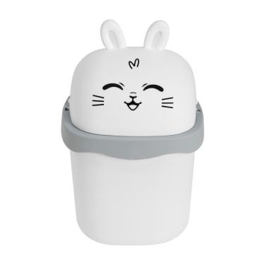 Imagem de Lixeira De Mesa 1,5l Lixeirinha Divertida Animais Fofos Coelhinho