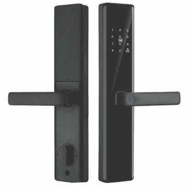 Imagem de Fechadura Eletronica Digital Biometria Wifi Cartao Magnetico App Segurança Casa Residencia Aviso Sonoro Proteçao Maçaneta