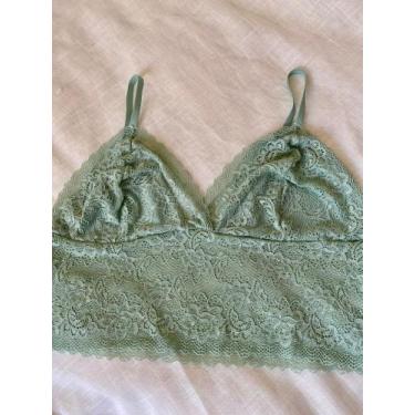 Imagem de Cropped de Renda Plus Size - VM Store, Verde claro, 52/54