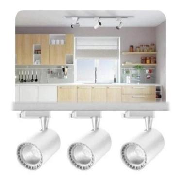 Imagem de Kit Trilho Eletrificado 1 metro Preto ou Branco + 3 Spot 10 Watts 6.50