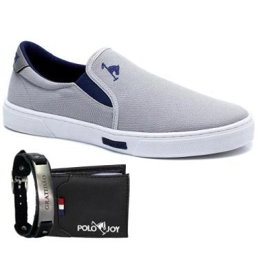 Imagem de Sapatênis Iate Kit Carteira e Pulseira Masculino Dia a Dia - Polo Joy,