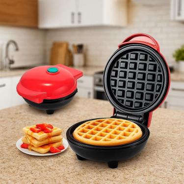 Imagem de Mini Waffle Máquina Antiaderente Perfeita Panquecas 110V